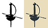 Vector clipart: Cup hilt rapier