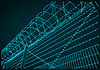 Vector clipart: Fence with barbed wire