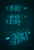 Vector clipart: Gearbox blueprints