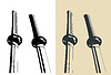 Vector clipart: Japanese katana swords slose up