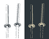 Vector clipart: Japanese katana swords slose-up s