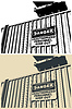 Vector clipart: Metal fence of closed guarded area s