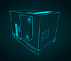 Vector clipart: Military generator blueprint