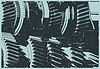 Vector clipart: Transmission mechanisms retro poster style