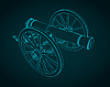 Vector clipart: Vintage artillery cannon