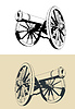 Vector clipart: Vintage artillery cannon s