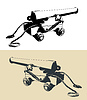 Vector clipart: Vintage artillery naval cannon