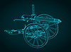 Vector clipart: Gatling gun