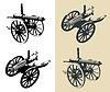 Vector clipart: Gatling gun s