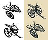 Vector clipart: Gatling gun