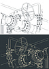 Vector clipart: Natural gas metering skid drawings