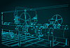 Vector clipart: Natural gas metering skid