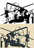 Vector clipart: Natural gas metering skid