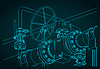 Vector clipart: Natural gas metering skid