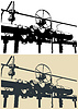 Vector clipart: Natural gas metering skid