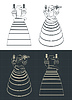 Vector clipart: Rocket engine blueprints