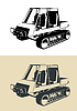 Vector clipart: Tracked snowmobile s