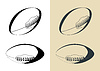 Vector clipart: American football ball s