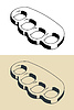 Vector clipart: Brass knuckles s