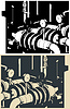 Vector clipart: Pipes valves and manometers