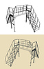 Vector clipart: Industrial platform and stairs