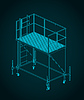 Vector clipart: Mobile maintenance platform isometric drawings