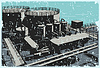 Vector clipart: Oil refinery plant retro poster