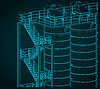 Vector clipart: Silo storage drawings