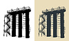 Vector clipart: Silo storage system