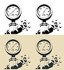 Vector clipart: Valve for regulating gas flow and manometer