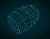Vector clipart: Wooden barrel