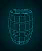 Vector clipart: Wooden barrel sketch