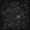 Vector clipart: Cute cats. collection