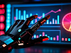 Робот анализирует графики. искусственный интеллект, хан | Иллюстрация