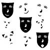 Emotions on mask | Stock Illustration