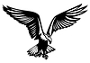 Vector clipart: Bird of prey in flight vector illustration