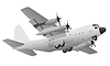 Vector clipart: Military Transport Cargo Aircraft Vector Illustration