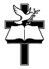 Vector clipart: Christian Cross, Bible and Dove with Olive Branch