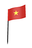 Palillo de dientes con bandera vietnamita | Ilustración