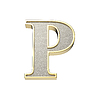 Buchstabe P in metallischem Silberfinish mit glänzendem Gold | Stock Illustration