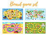 Set of kids boardgame; | Stock Vector Graphics