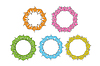 Vector clipart: set of decorative patterned doodle-style frame
