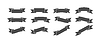 Vector clipart: set of holiday ribbon silhouettes of different