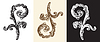 Vector clipart: Set of ornate hand drawing design elements
