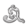 Vector clipart: Abstract scroll art and design element