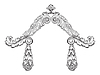 Vector clipart: Decorative baroque natural hand drawing filigree
