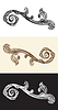 Calligraphy swirl ornate motifs