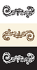 Calligraphy swirl ornate motifs