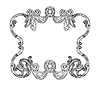 Vector clipart: Vintage border with flora ornaments