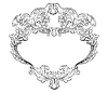 Vector clipart: Decorative hand drawing filigree flourish frame